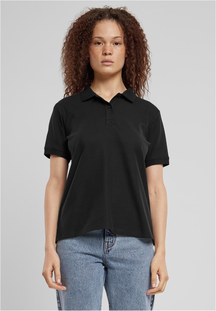 UrbanClassicsDamenLadiesPoloShirtTB6183Black-3XL