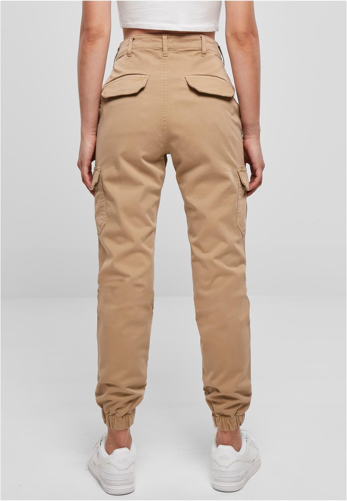 UrbanClassicsDamenHoseLadiesHighWaistCargoPantsUnionbeige-26
