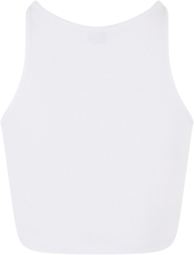 UrbanClassicsDamenLadiesOrganicCroppedRibTop2-PackTB6185AWhiteBlack-3XL