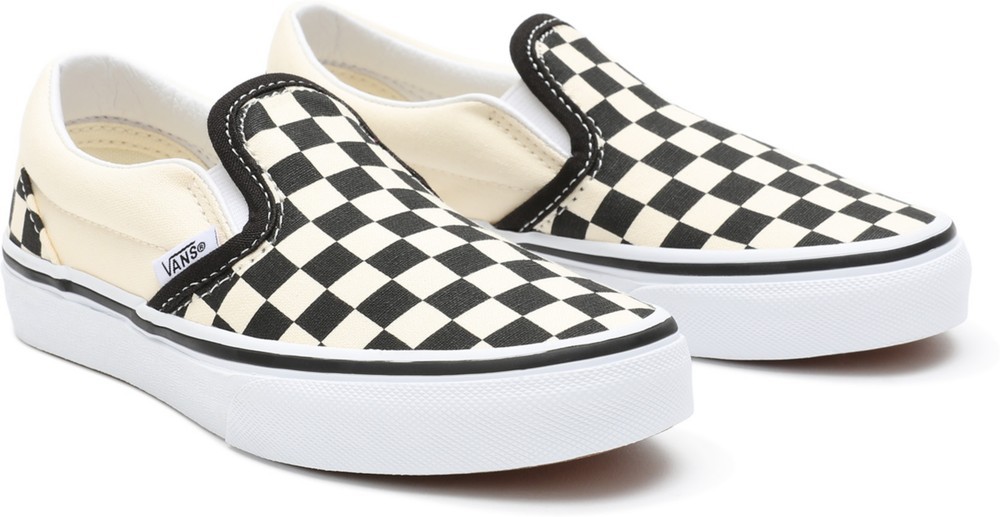 VansYouthUnisexKidsLifestyleClassicFTWSneakerUyClassicSlip-OnCheckerboardBlackWht