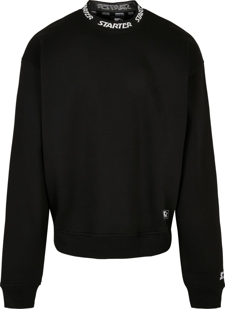 StarterBlackLabelJaquardRibCrewneckBlack