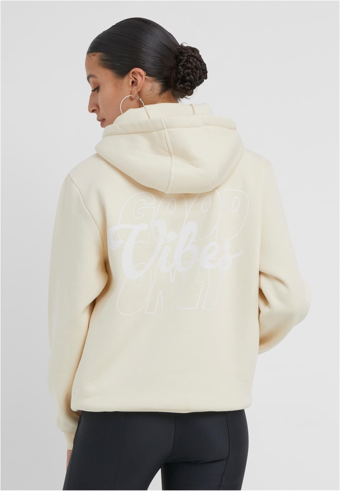 MissTeeDamenGoodVibesPuffPrintLadiesFluffyHoodyMST207