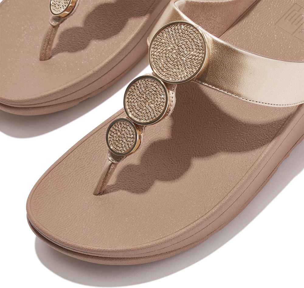 FitFlopDamenFlipFlopsHaloBead-CircleMetallicToe-PostSandalsHJ1