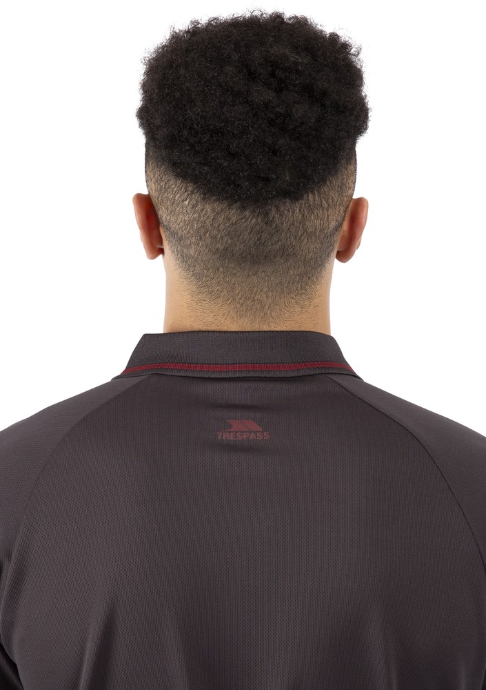 TrespassT-ShirtBonington-MalePoloTopTp100DarkGrey-M