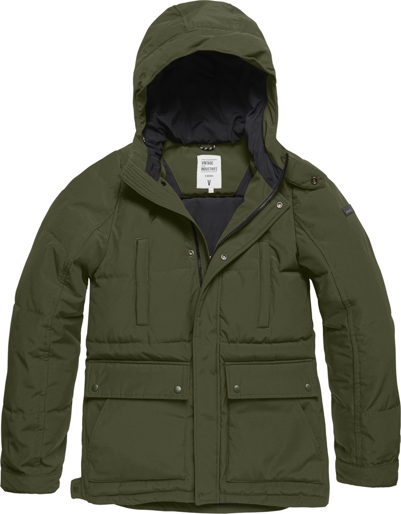 VintageIndustriesWintermantelMiloParkaDrab-S