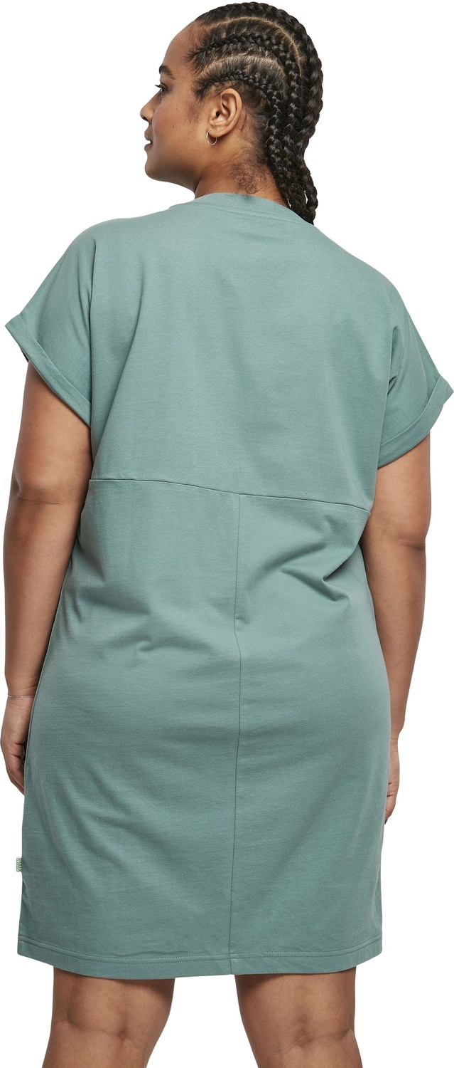 UrbanClassicsDamenKleidLadiesOrganicCottonCutOnSleeveTeeDressPaleleaf-3XL