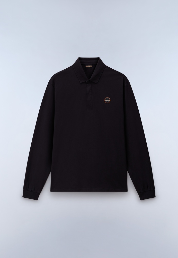 NapapijriPoloE-BadgeLsNP0A892GBlackBeauty-XS