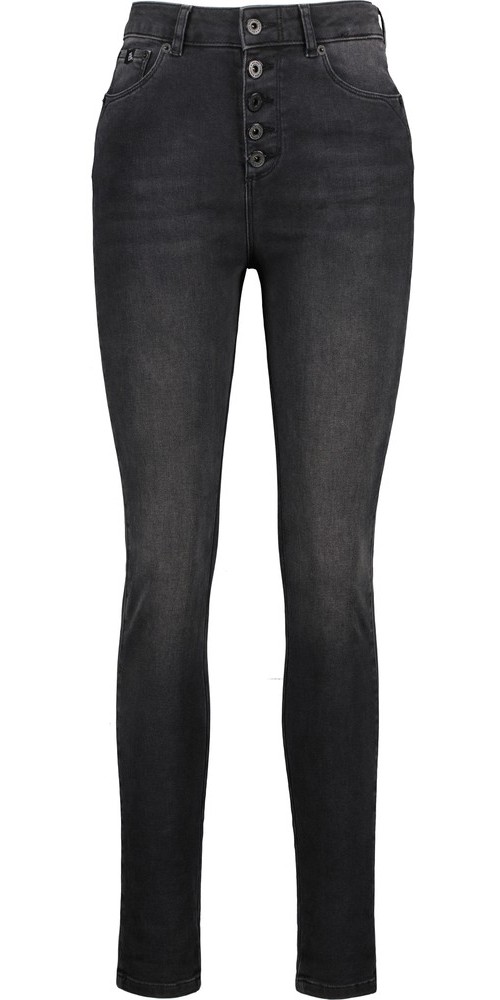 AlifeKickinDamenJeanshoseLeonoraAKDNMQPantsBlackDenimWashed-2XL