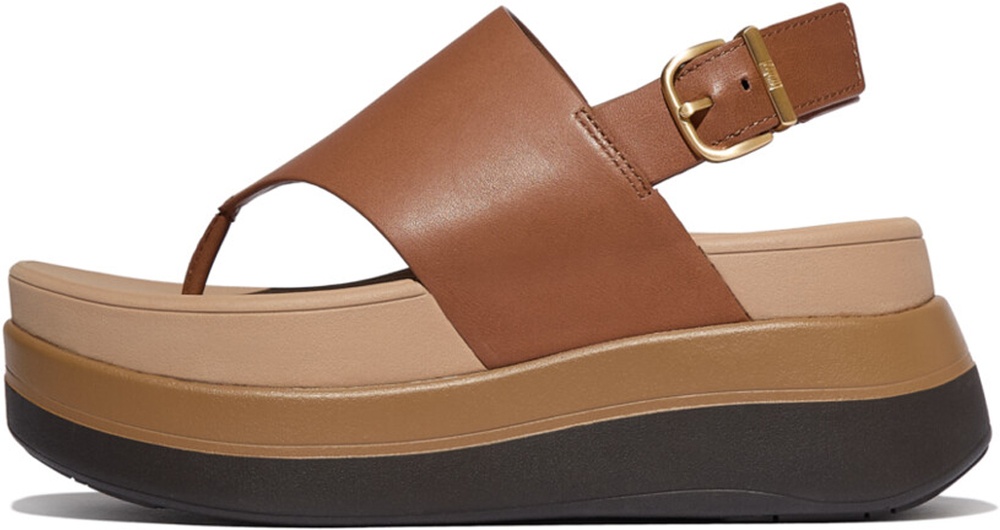 FitFlopDamenSandalenF-ModeStackLeatherBack-StrapToe-PostSandalsE2GDeepTan-36