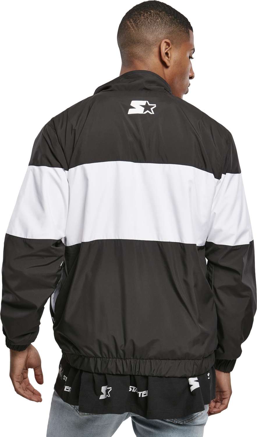 StarterBlackLabelJackeBlockJacketBlackWhite