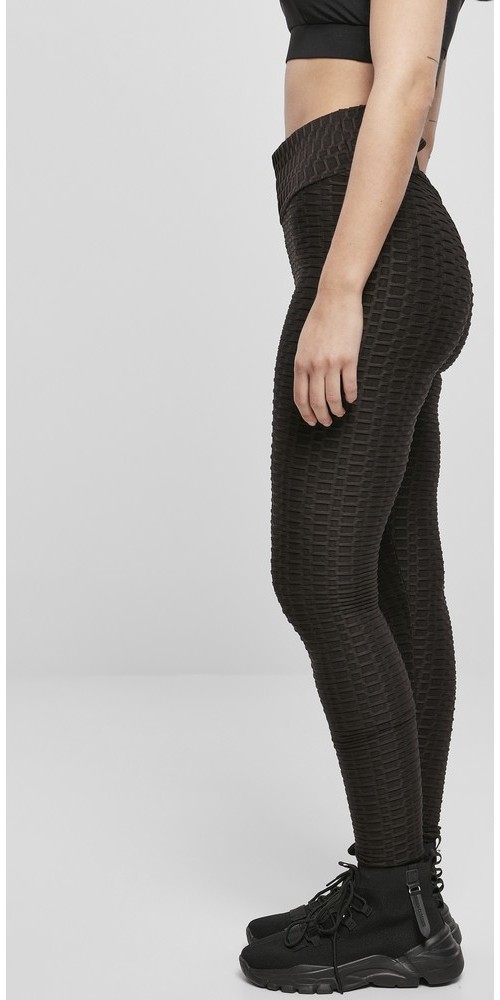 UrbanClassicsDamenLadiesHighWaistHoneycombLeggingsBlack