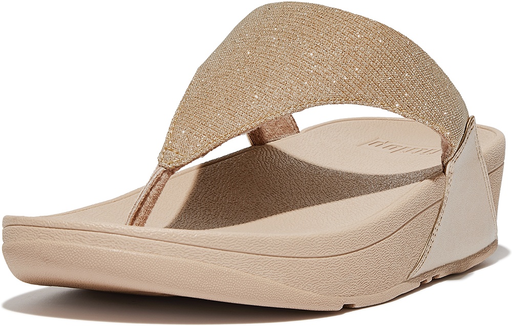 FitFlopDamenFlipFlopsLuluShimmerluxToe-PostSandalsFZ7LatteBeige-36