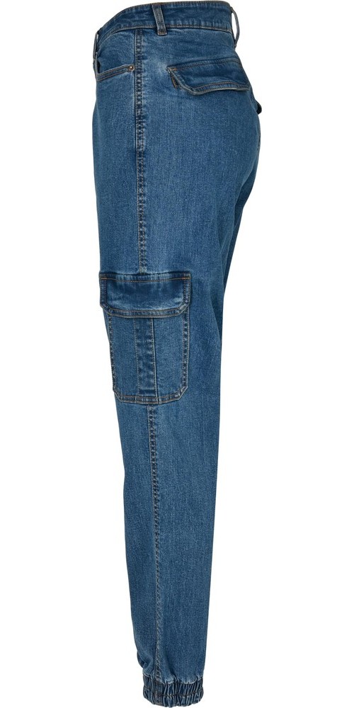 UrbanClassicsDamenLadiesOrganicStretchDenimCargoPantsClearblueWashed-26
