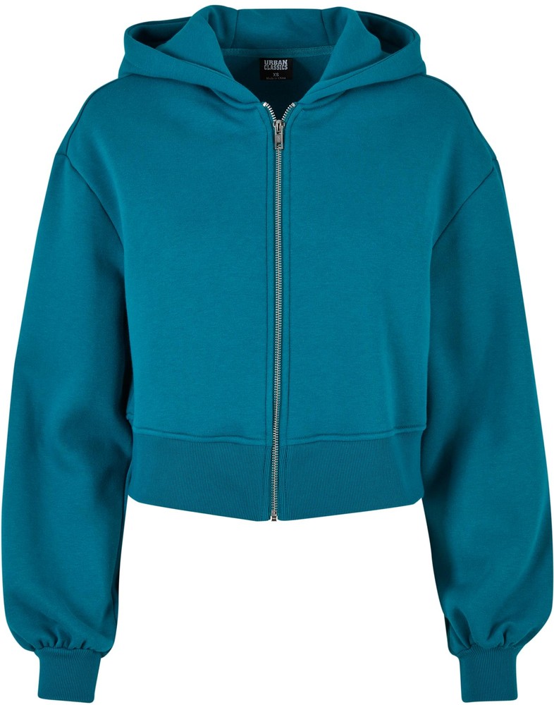 UrbanClassicsDamenJackeLadiesShortOversizedZipJacketWatergreen-3XL