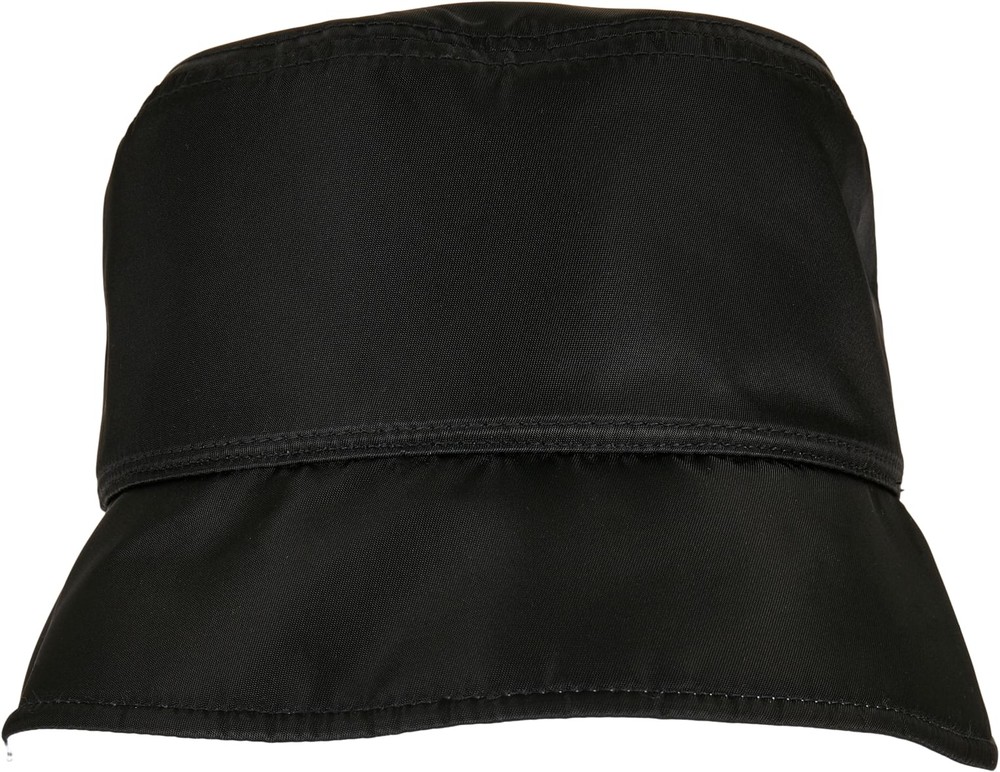 FlexfitMtzeNylonSherpaBucketHatBlackOffwhite