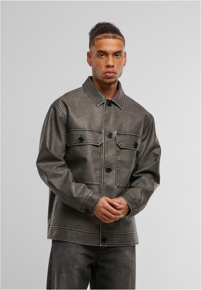 UrbanClassicsLederjackeSyntheticVintageLeatherShirtJacketTB7330