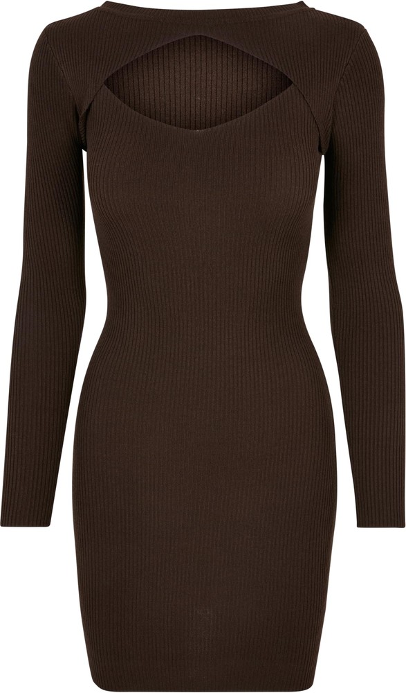 UrbanClassicsDamenKleidLadiesCutOutDressBrown-3XL