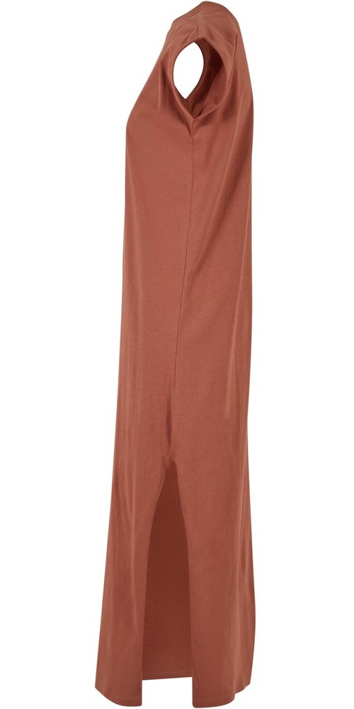 UrbanClassicsDamenLadiesLongExtendedShoulderDressTerracotta-3XL