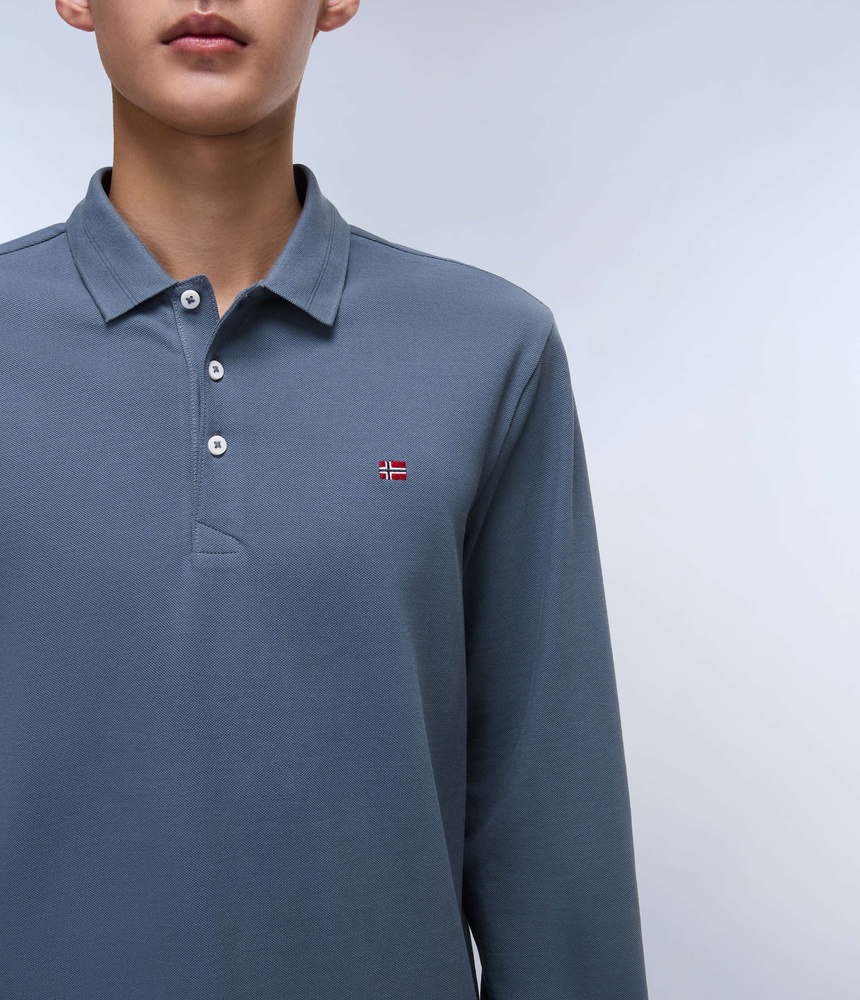 NapapijriPoloShirtEalisLs1NP0A4I8QStormyWeat-XS