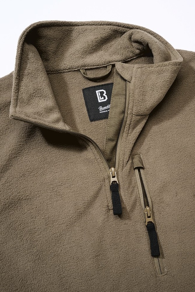 BranditHerrenFleecepulloverFleeceTroyerOlive