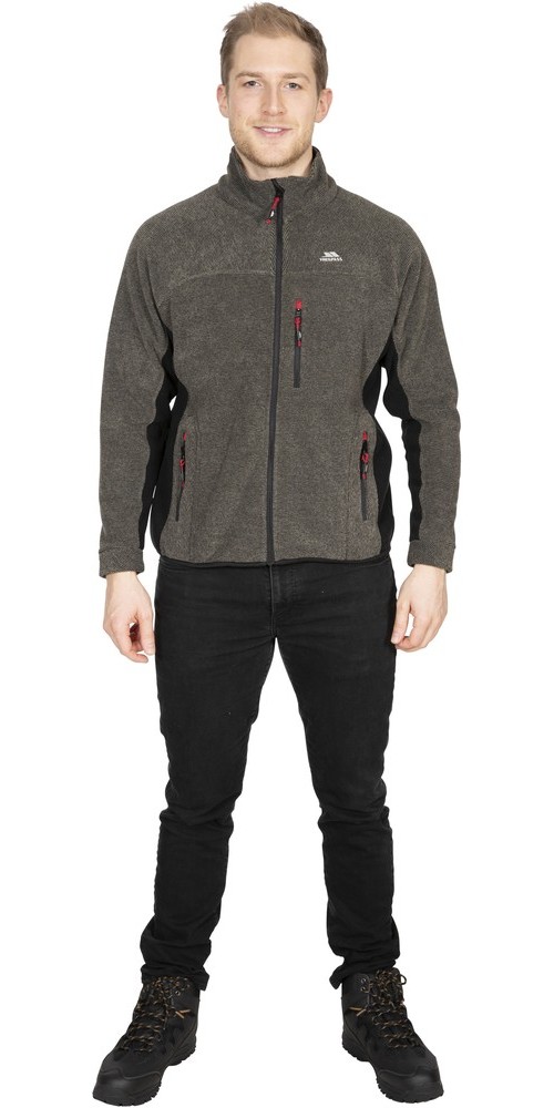 TrespassFleecejackeFleecepulloverJynx-MaleFleeceAt300OliveStripe-L