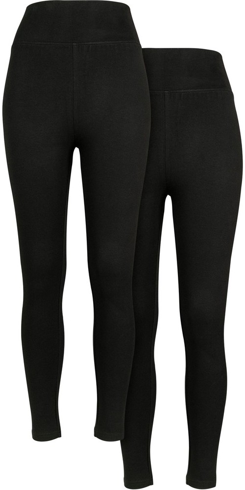 UrbanClassicsDamenLadiesHighWaistJerseyLeggings2-Pack