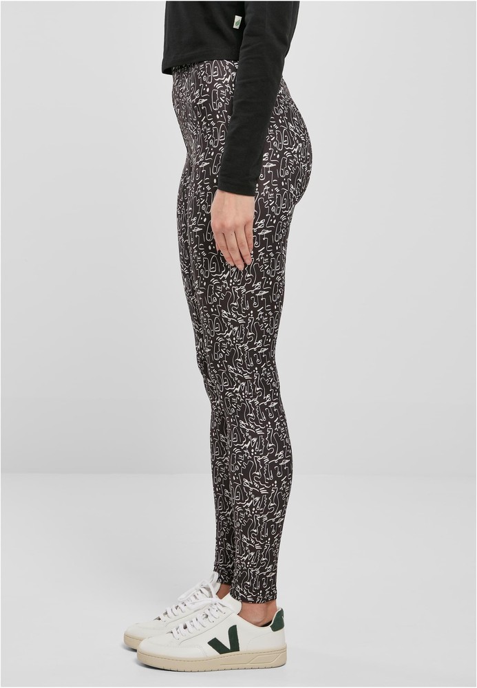 UrbanClassicsDamenLadiesSoftAopLeggingsBlackline-3XL