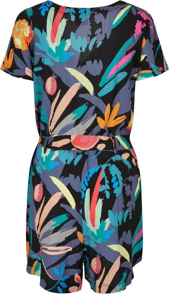 UrbanClassicsDamenLadiesShortViscoseBeltJumpsuitBlackfruity-3XL