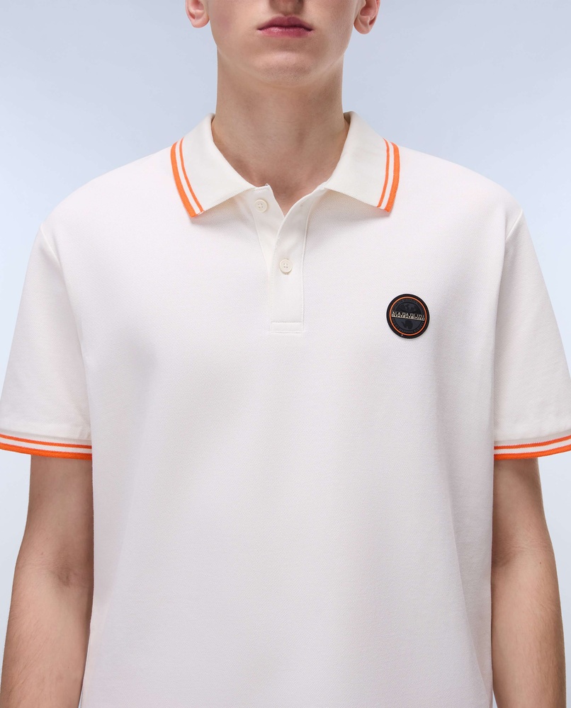 NapapijriPoloShirtE-MacasSs1NP0A4ID5WhiteWhisper-XS