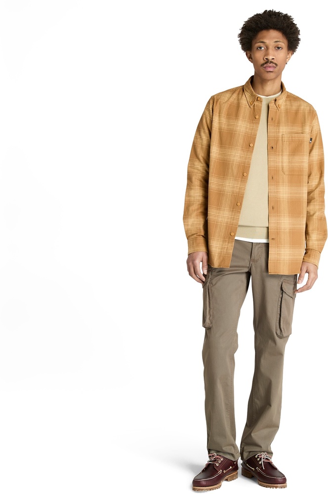 TimberlandT-ShirtHeavyFlannelCheckShirtTB0A42V1DarkWheatBYd-XXL
