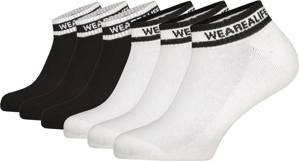AlifeKickinDamenSockenBayaAKSneakerSocks6erPack44014-9999MixBlackBrilliantWhite-35-38