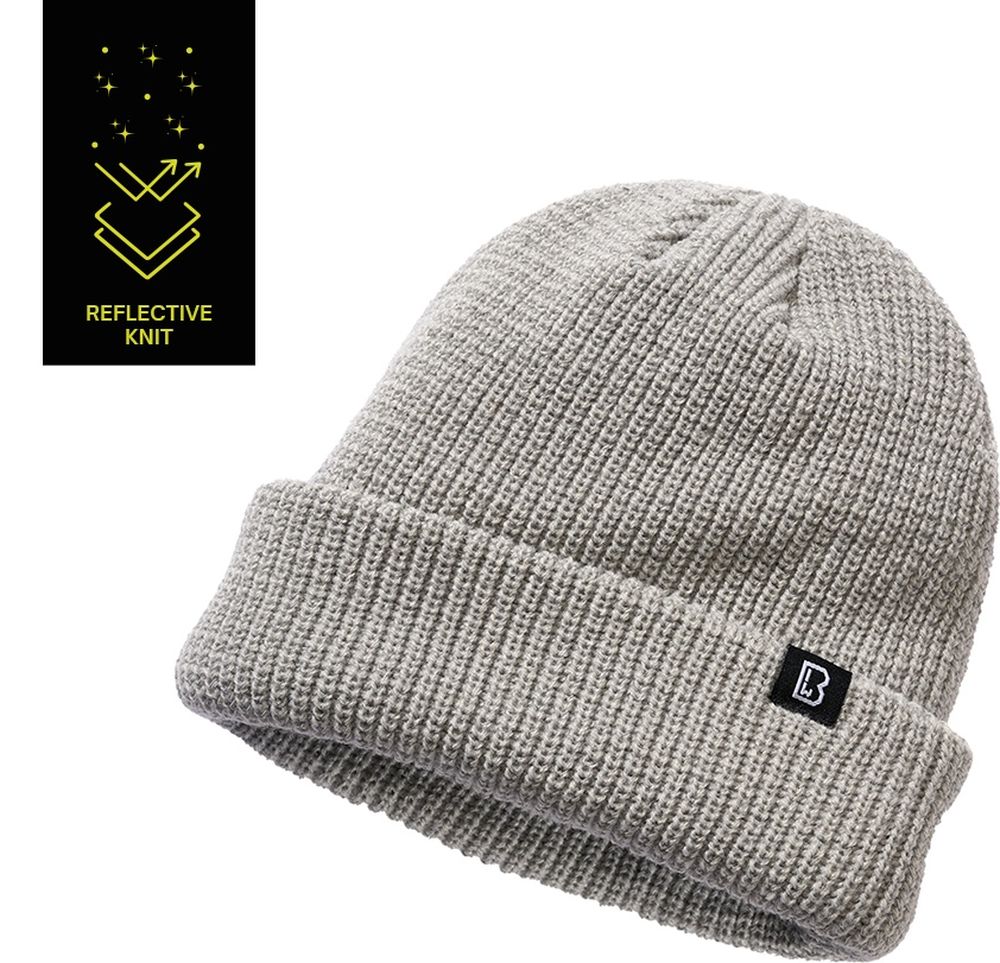 BranditReflectionBeanie7028HeatherGrey