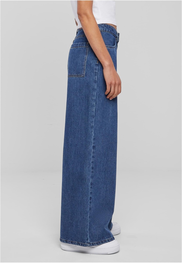 UrbanClassicsDamenLadiesMidWaistWideDenimTB6112MidIndigoWashed-26