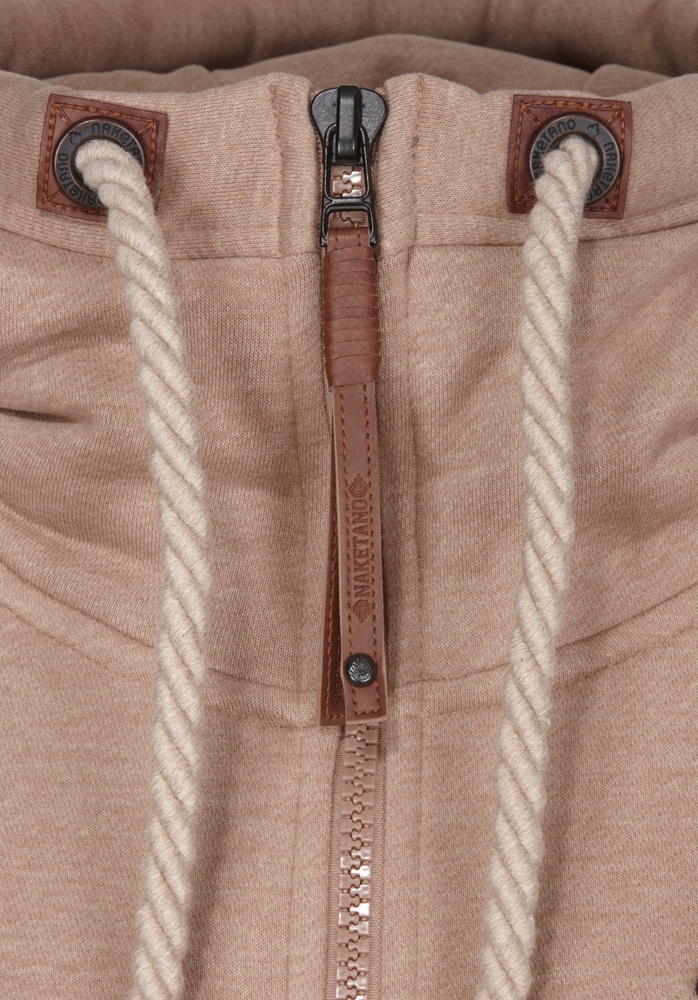 NaketanoDamenHoodieBrazzo1801-0301MoccaMelange-XS