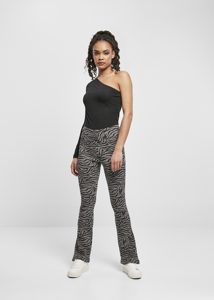 UrbanClassicsDamenLeggingsLadiesHighWaistZebraBootCutLeggingsAsphaltBlack