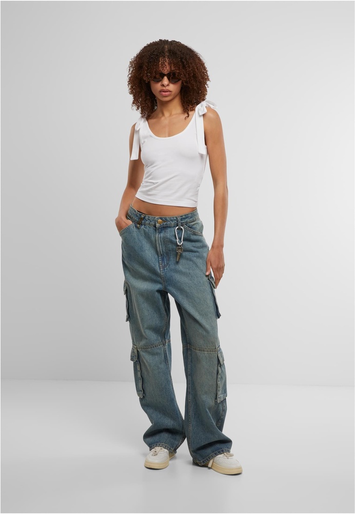 UrbanClassicsDamenT-ShirtLadiesTiedBasicJerseyTop2-PackTB7520ABlackWhite-3XL