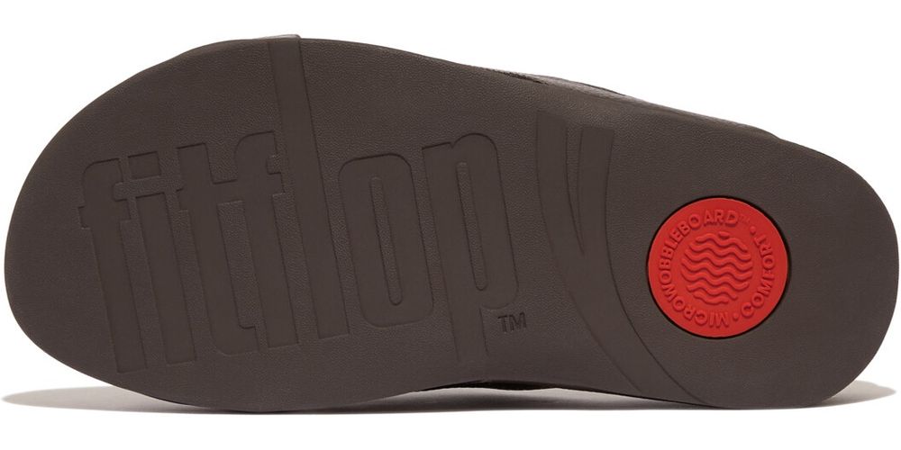 FitFlopSandalenSurferMensTumbled-LeatherCrossSlidesHA6ChocolateBrown-42