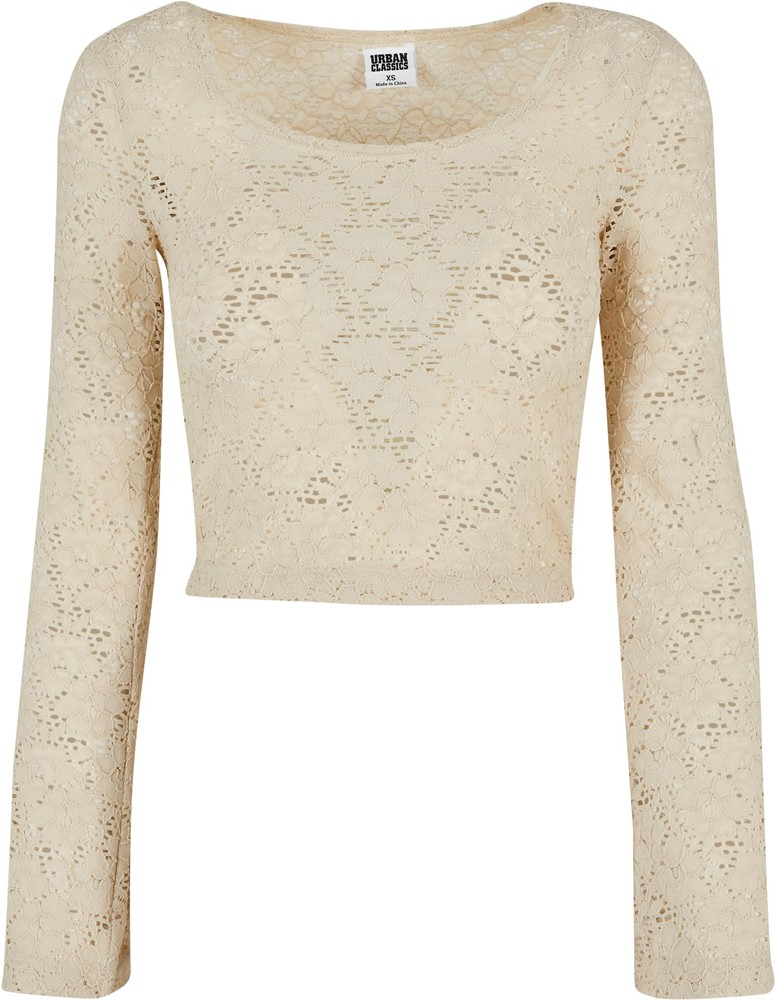 UrbanClassicsDamenLadiesCroppedLaceLongsleeve