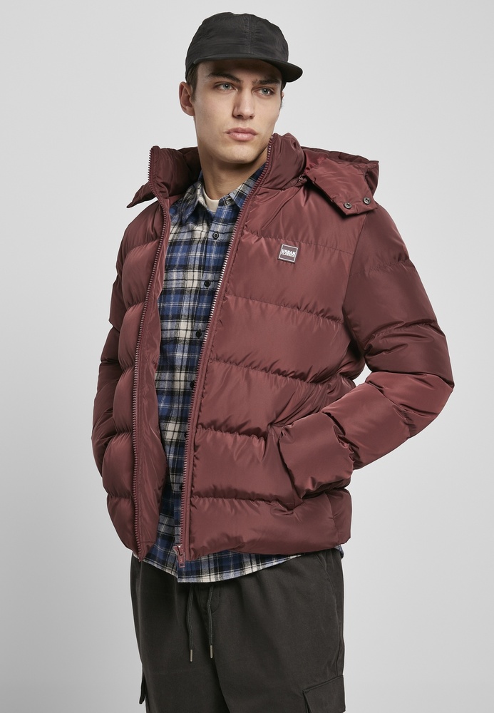 UrbanClassicsJackeHoodedPufferJacketCherry-3XL