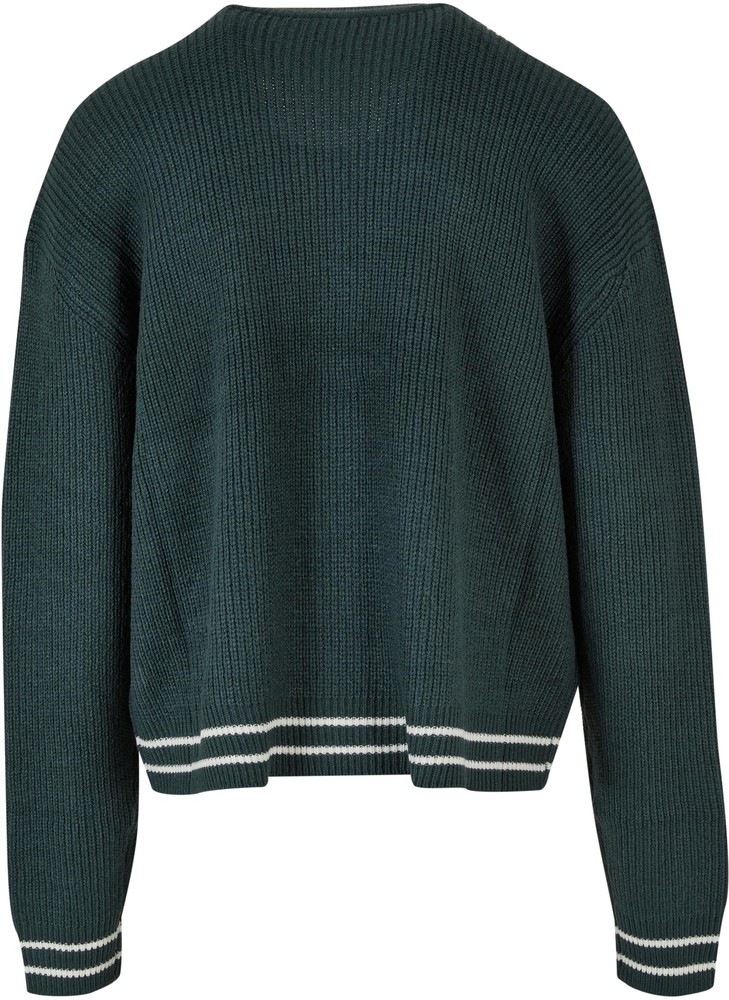 UrbanClassicsStrickjackeSportyBoxyCardiganBottlegreen-3XL