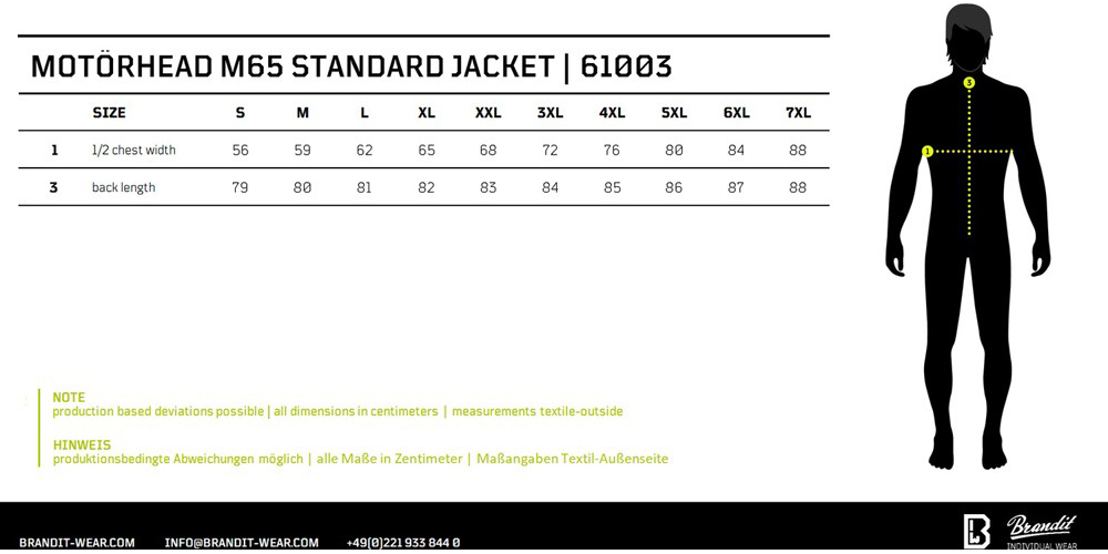 BranditMenJackeMotrheadM65JacketBlack