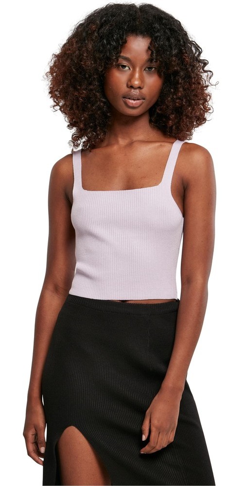 UrbanClassicsDamenLadiesCroppedKnitTopLilac-3XL