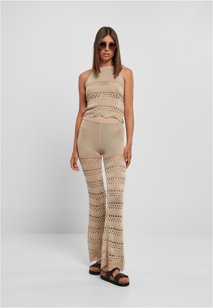 UrbanClassicsDamenLadiesShortCrochetKnitNeckholderTop