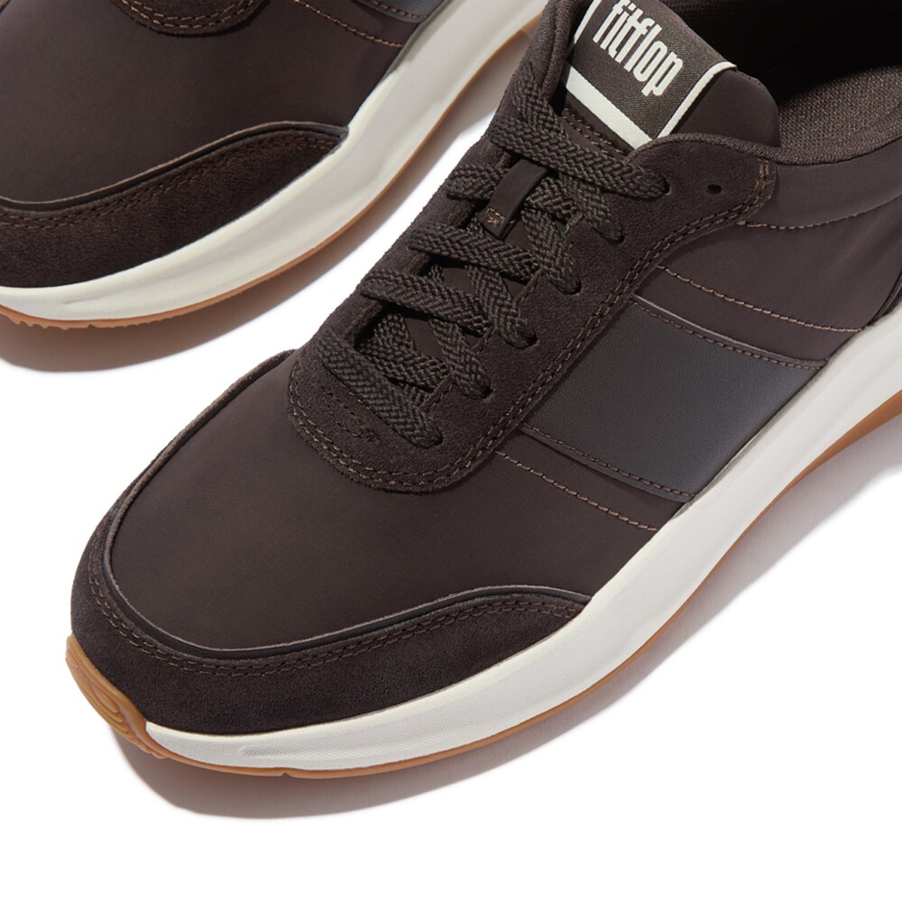 FitFlopDamenSneakersF-ModeFlowSneaker-NylonSuedeMixIK8ChocolateBrownCream-36