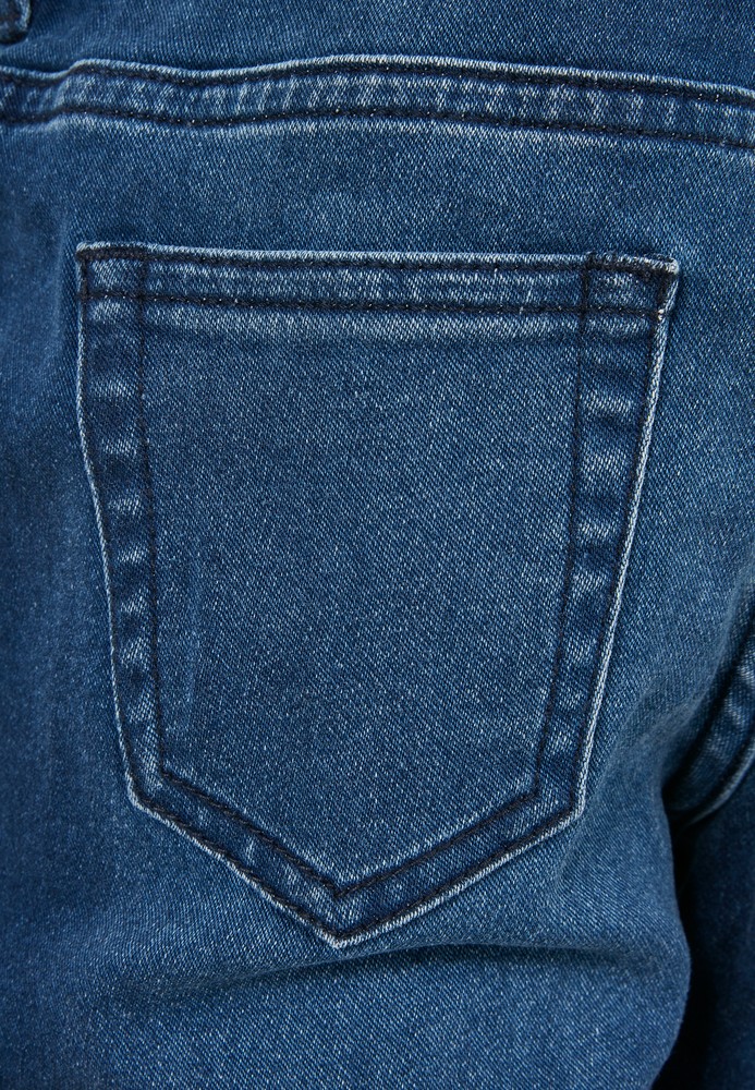 UrbanClassicsJungenHoseBoysKnittedDenimJogpantsBlueWashed