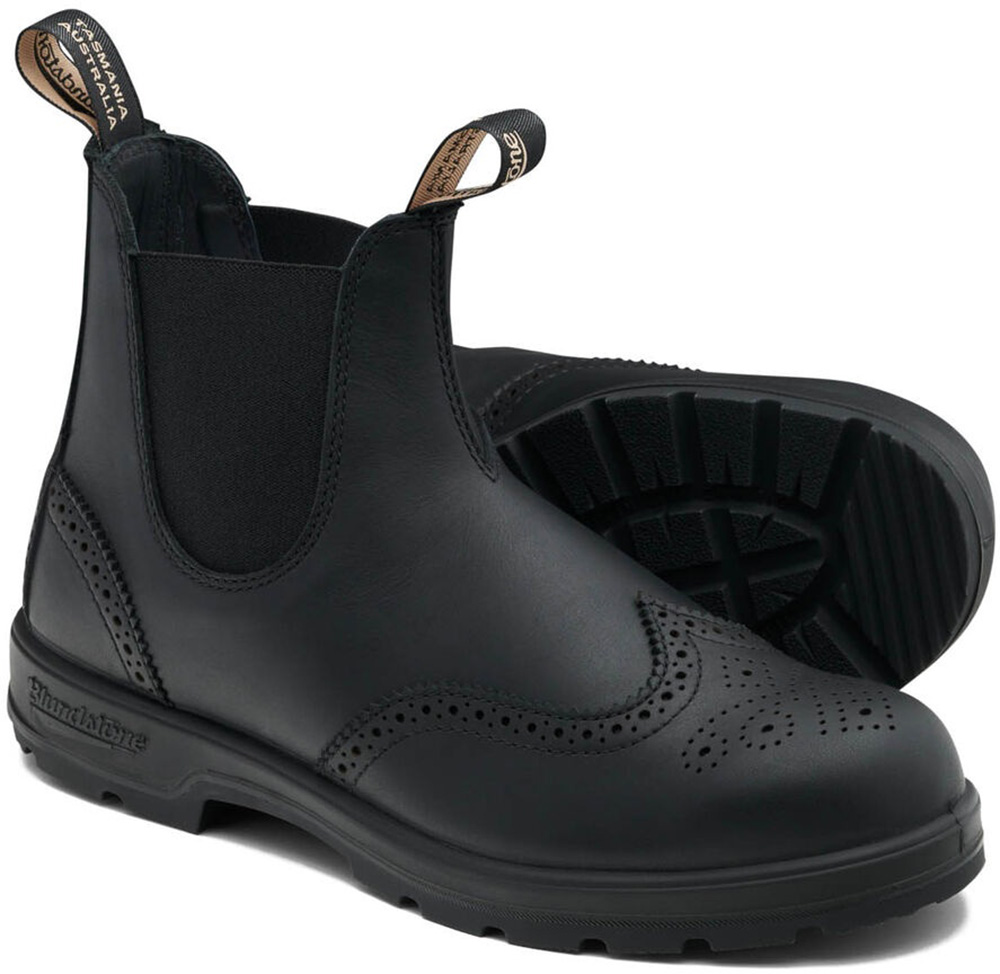 BlundstoneChelseaBoots2443BroguedBlackLeatherClassicsSeriesBlack-3UK