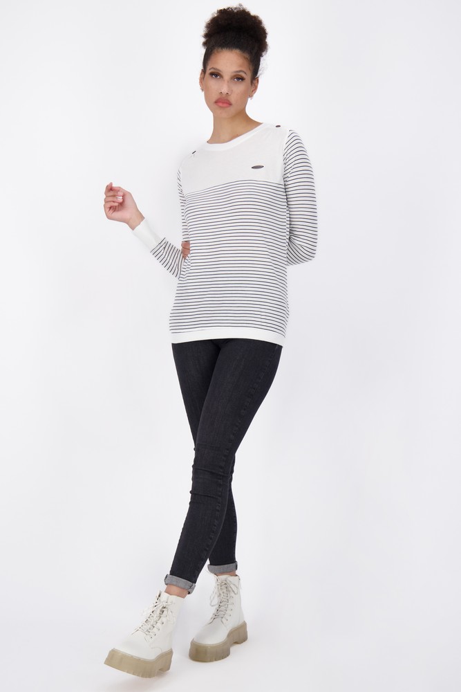 AlifeKickinDamenLeonieAKZLongsleeveWhite-2XL