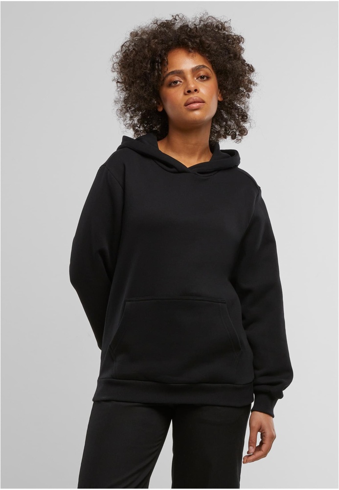UrbanClassicsDamenLadiesOrganicLooseBrushedFleeceHoodyTB7435Black-L