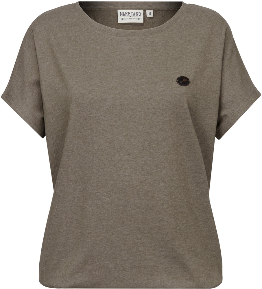 NaketanoDamenT-ShirtSchnellaBaustella1631-0047OliveMelange-XS