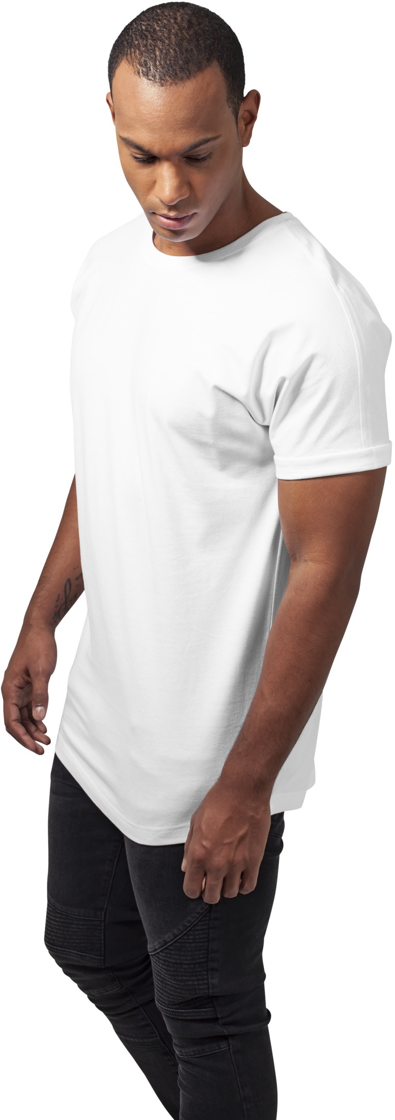 UrbanClassicsT-ShirtLongShapedTurnupTeeWhite-L